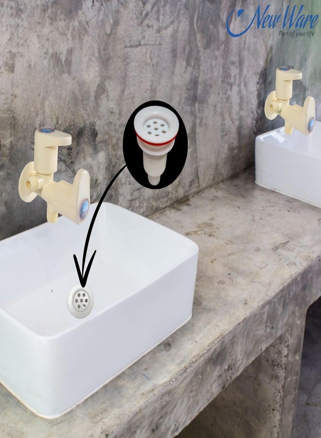 New Ware® PVC Waste Coupling for Kitchen Sink & Wash Basin | Downcomer Water Outlet with Inbuilt Pipe Connector | Plastic Pipe Joiner - Image 2